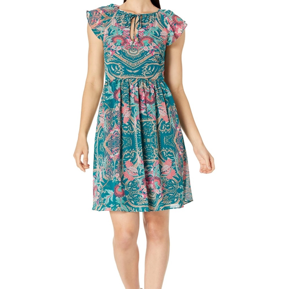 Vince Camuto Chiffon Flutter Sleeve Mini Dress Size 0